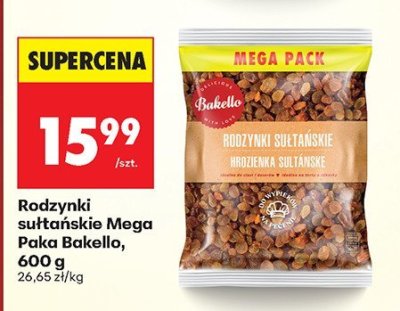 Rodzynki sułtańskie Mega Paka 600 g promocja w Biedronka