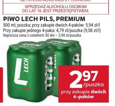 Piwo Lech Pils Premium promocja w Stokrotka