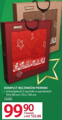Komplet ręczników pierniki promocja w Selgros