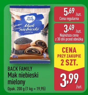 Mak niebieski mielony  promocja w Aldi