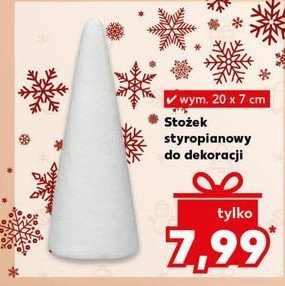 Stożek styropianowy 20 cm promocja w Kaufland