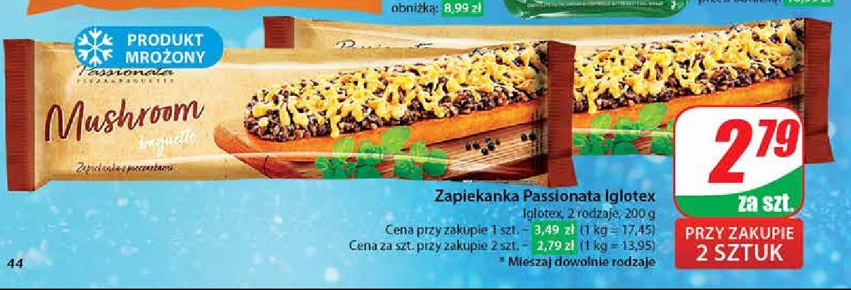 Zapiekanka z pieczarkami Iglotex passionata promocja