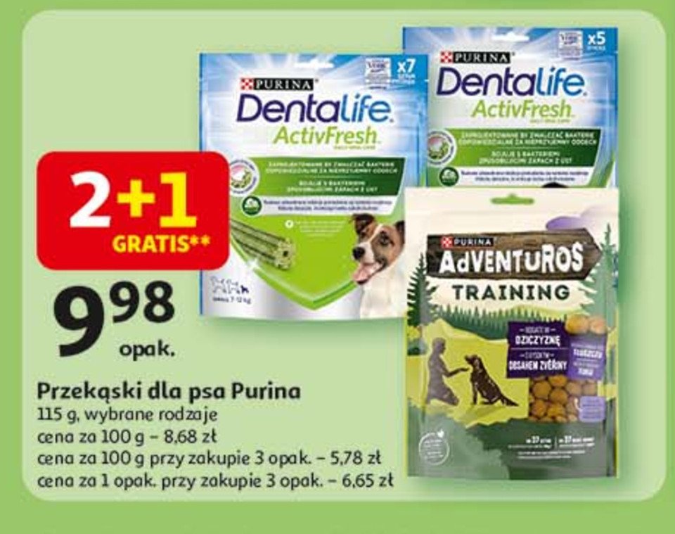 Przysmak dla psa medium Purina dentalife activfresh promocja w Auchan