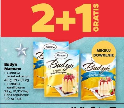 Budyń śmietankowy/waniliowy 2+1 GRATIS promocja w Netto