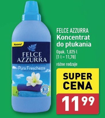 Płyn do płukania pura freschezza Felce azzurra promocja w Aldi