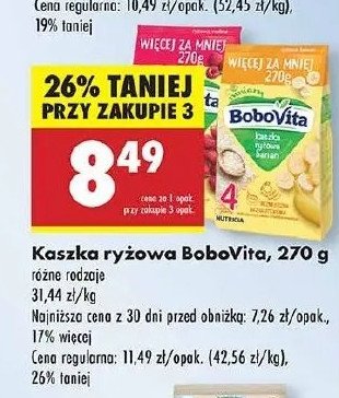 Kaszka mleczno-ryżowa malina Bobovita mniam promocja