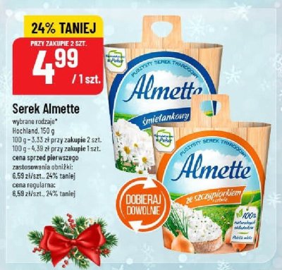 Serek Almette z warzywami Hochland promocja w POLOmarket