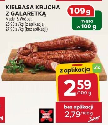 Kiełbasa krucha z galaretką Madej & Wróbel promocja w Stokrotka