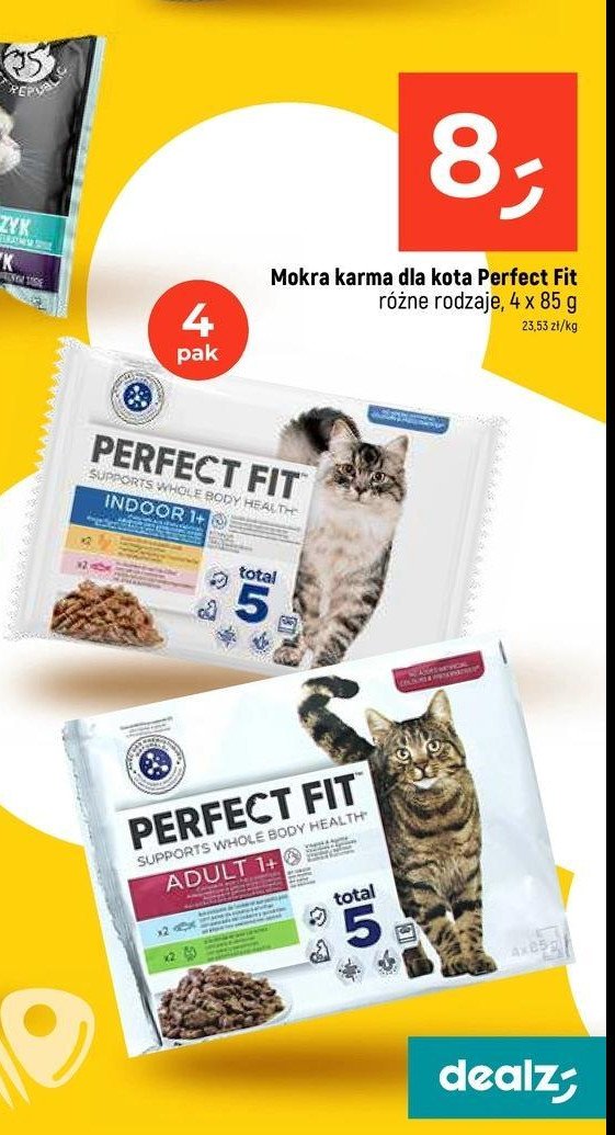 Karma dla kota indoor 1+ Perfect fit promocja