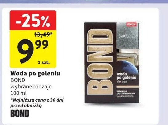 Woda po goleniu Bond spacequest promocja