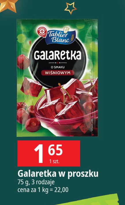 Galaretka wiśniowa Wiodąca marka tablier blanc promocja w Leclerc