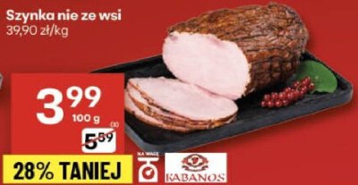 Szynka nie ze wsi Kabanos promocja w Delikatesy Centrum