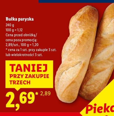 Bułka paryska promocja w Lidl