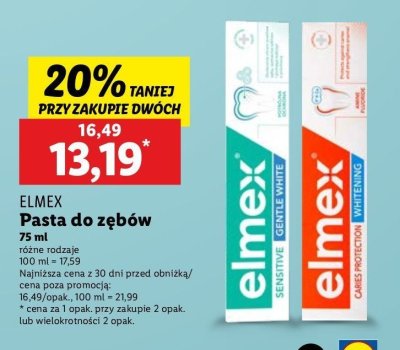 Pasta do zębów przeciw próchnicy whitening Elmex promocja