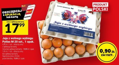 Jaja z wolnego wybiegu Pytlas M 20 szt., 1 opak. promocja w Twój Market
