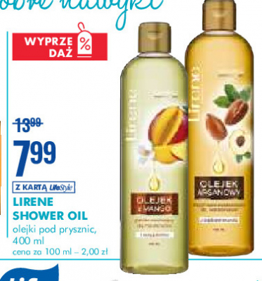Żel z olejkiem pod prysznic mango & jaśmin Lirene dermoprogram promocja