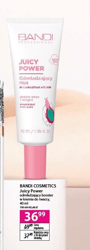 Odmładzający mus w kremie Bandi juicy power promocja
