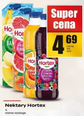 Nektary Hortex różne smaki promocja w Supeco