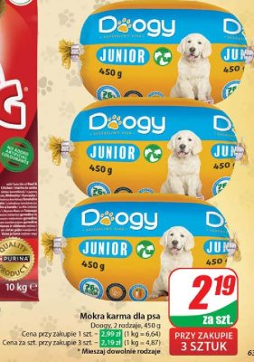 Karma dla psa z kurczakiem Doogy promocja