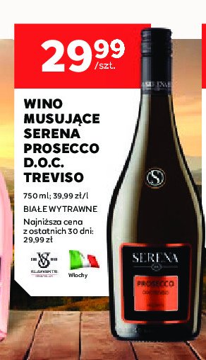 Wino Serena prosecco d.o.c. treviso promocja