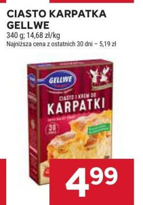 Ciasto Karpatka Gellwe promocja w Stokrotka