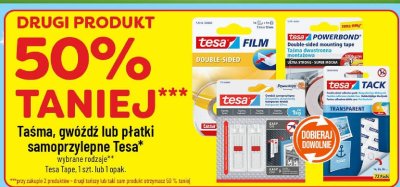 Taśma, gwóźdź lub płatki samoprzylepne  promocja w POLOmarket