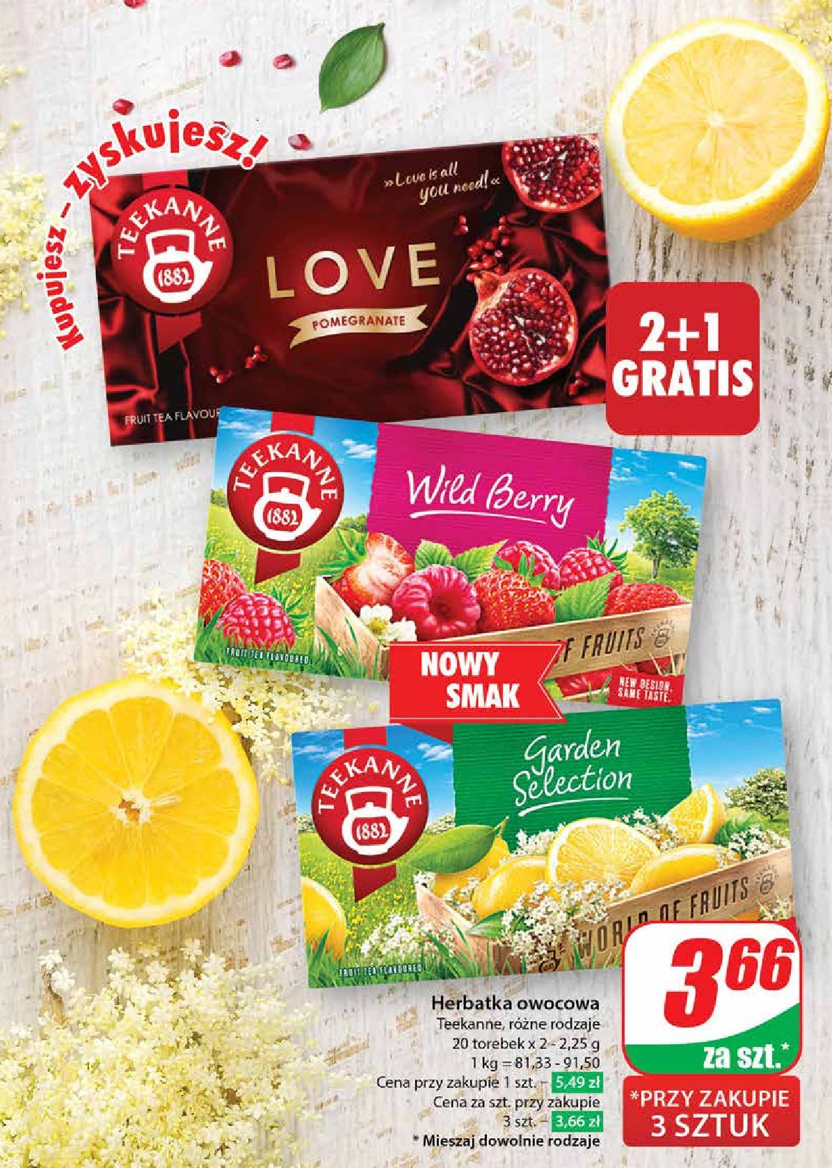 Herbata wild berry Teekanne world of fruits promocja
