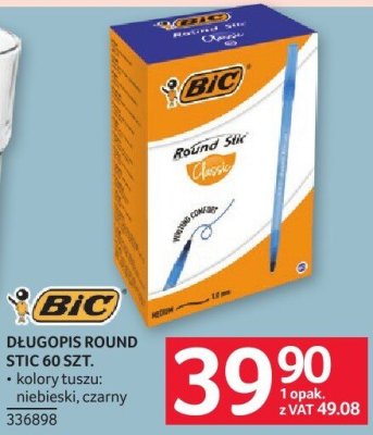 Długopis BIC DŁUGOPIS ROUND STIC 60 SZT. promocja w Selgros