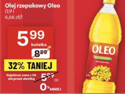 Olej rzepakowy Oleo promocja w Delikatesy Centrum