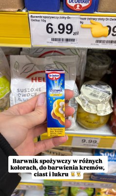 Barwnik spożywczy żółty  promocja w Dino