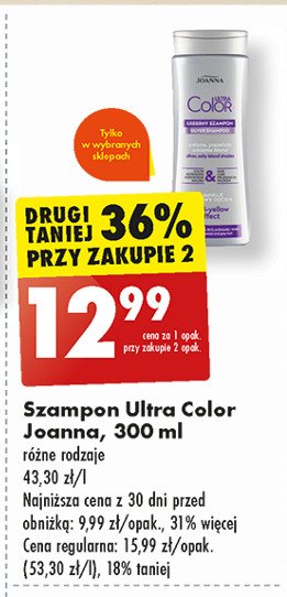 Szampon srebrne popielate odcienie blond Joanna ultra color promocja