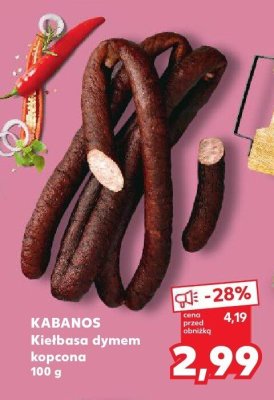 Kabanos kiełbasa dymem kopcona Kaufland promocja