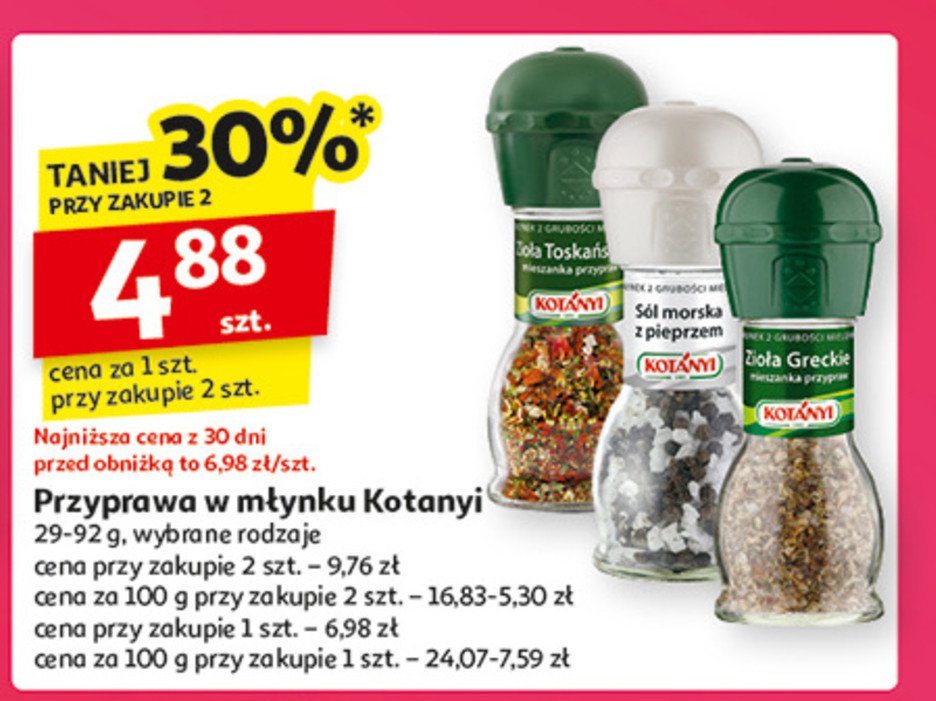 Młynek zioła greckie Kotanyi promocja w Auchan