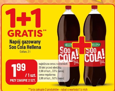 Napój gazowany Soo Cola Hellena promocja w POLOmarket