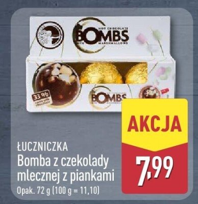 Bomba z czekolady mlecznej z piankami promocja w Aldi
