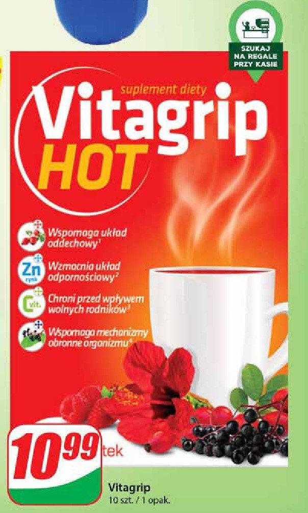 Saszetki wspomagające odporność hot Vitagrip promocja