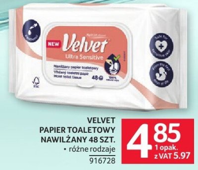 Papier toaletowy nawilżany Velvet Ultra Sensitive 48 szt. promocja w Selgros