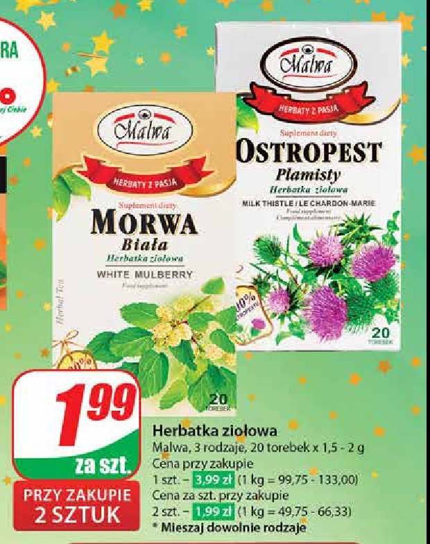 Herbatka ostropest plamisty Malwa tea promocja