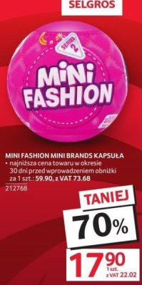 Kapsułka Mini Fashion Mini Brands promocja w Selgros