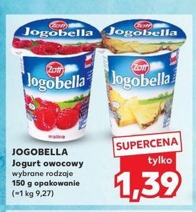 Jogurt malina Jogobella promocja w Kaufland