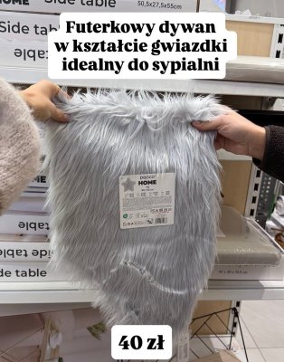 Dywan futerkowy w kształcie gwiazdki promocja w Pepco