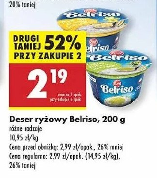 Ryż na mleku waniliowy Zott belriso promocja