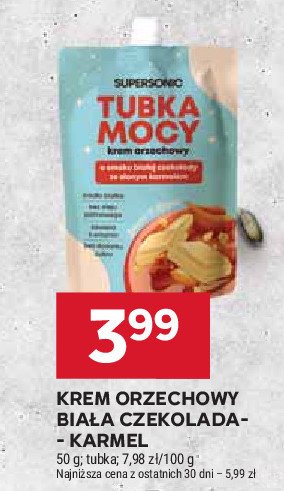 Tubka mocy krem orzechowy Supersonic promocja w Stokrotka