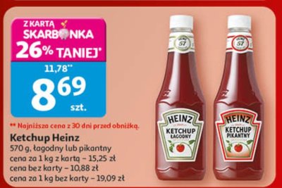 Ketchup Heinz łagodny lub pikantny promocja w Auchan