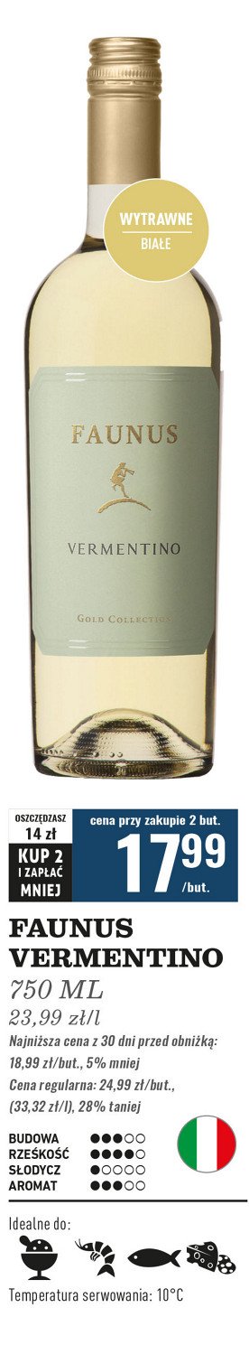 Wino Faunus vermentino promocja