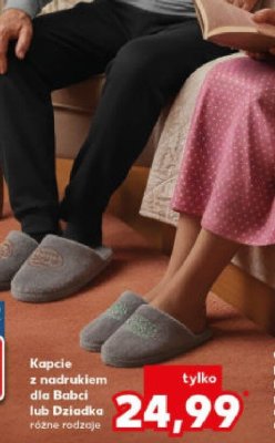 Kapcie z nadrukiem dla Dziadka różne rodzaje promocja w Kaufland