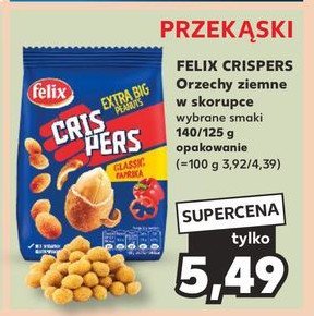 Orzeszki ziemne smażone w skorupce paprykowej Felix crispers promocja