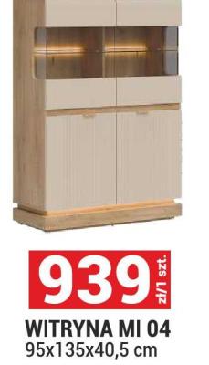 Witryna MI 04 95x135x40,5 cm MILTON promocja w Merkury Market
