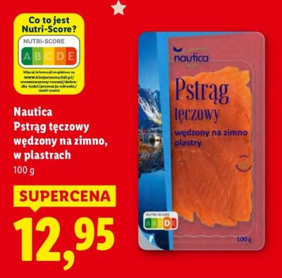 Nautica Pstrąg tęczowy wędzony na zimno w plastrach 100g promocja w Lidl