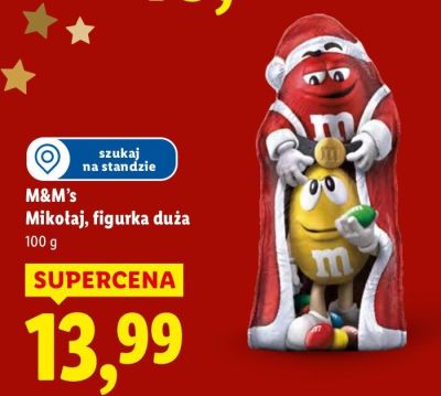 M&M's Mikołaj, figurka duża czekolada 100g promocja w Lidl